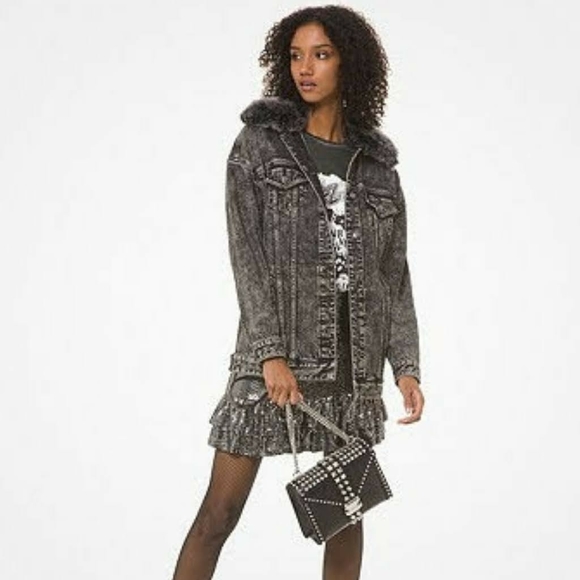 Michael Michael Kors Acid-Wash Denim Jumpsuit - Picture 13 of 13